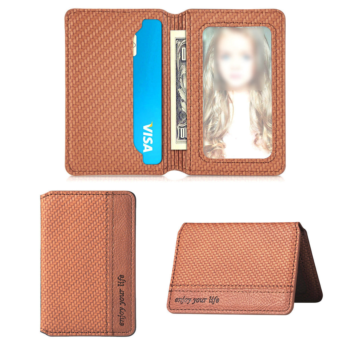 Stick-on Phone Wallet, Slim Expandable Credit Card Pocket