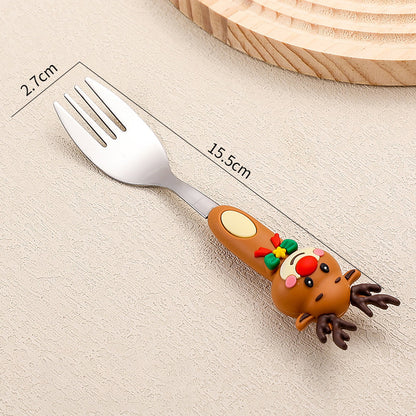 Stainless Steel Christmas Tableware 4 Piece Stainless Steel Flatware