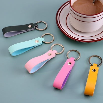 PU Leather Keychain for Car Home Key Ring Strap Holder Lanyard Women Men Universal Key Fob Keychain