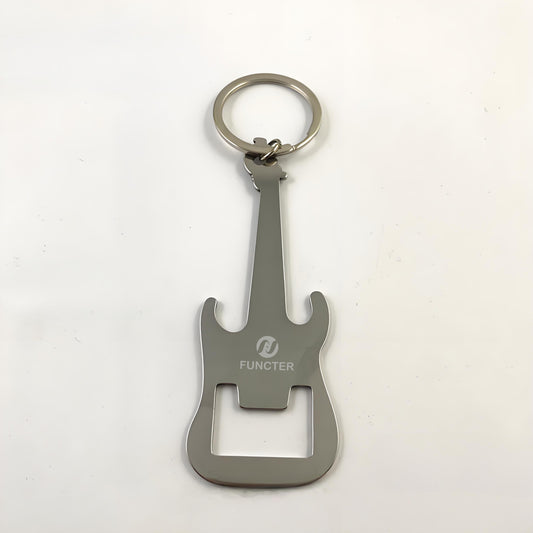 Guitar Shaped Bottle Opener Keychain