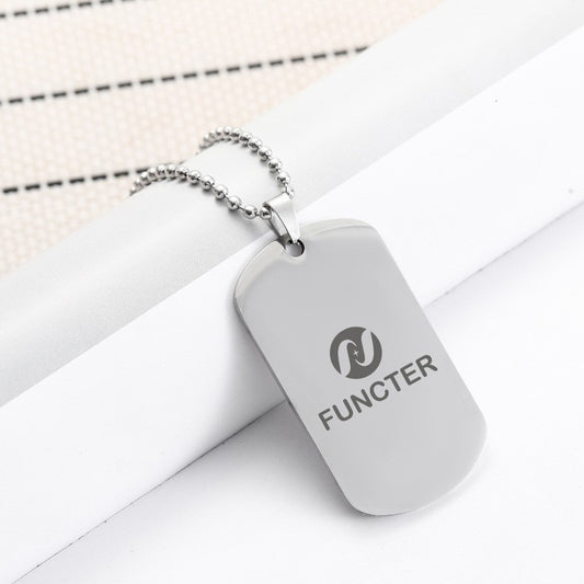 Brushed Stainless Steel Pendant Bead Necklace