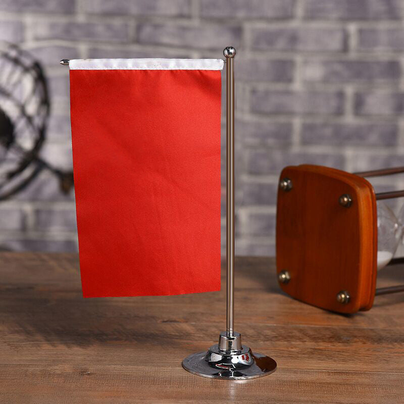 Full Color Telescopic Pole Desk Flag Set