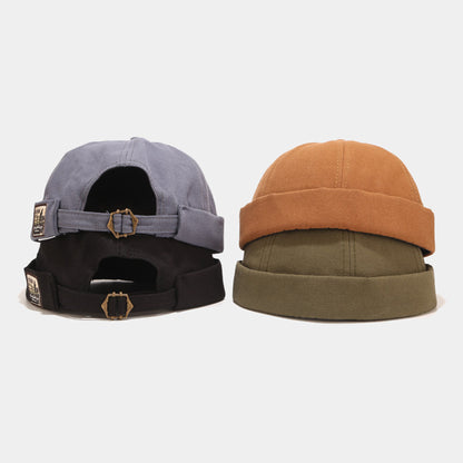 Adjustable Vintage Cotton Dockers Beanie Brimless Worker Cap