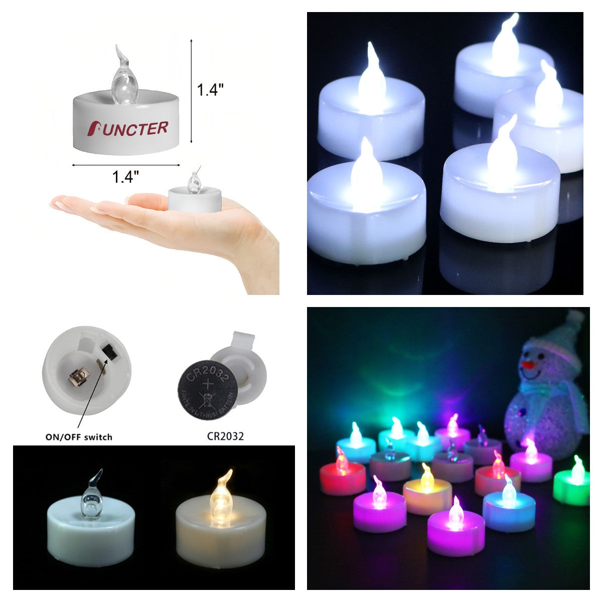 Mini Multicolor Flashing Timer Led Tea Light Candle