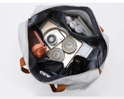 Travel Duffel Bag Oxford Tote Bag Sport Gym Bag Swimming Bag with Shoe Pouch&Wet Pocket