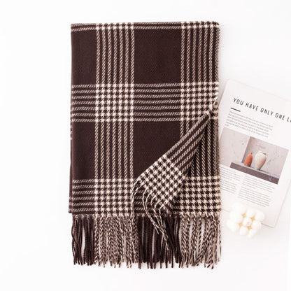 Brown With White Check