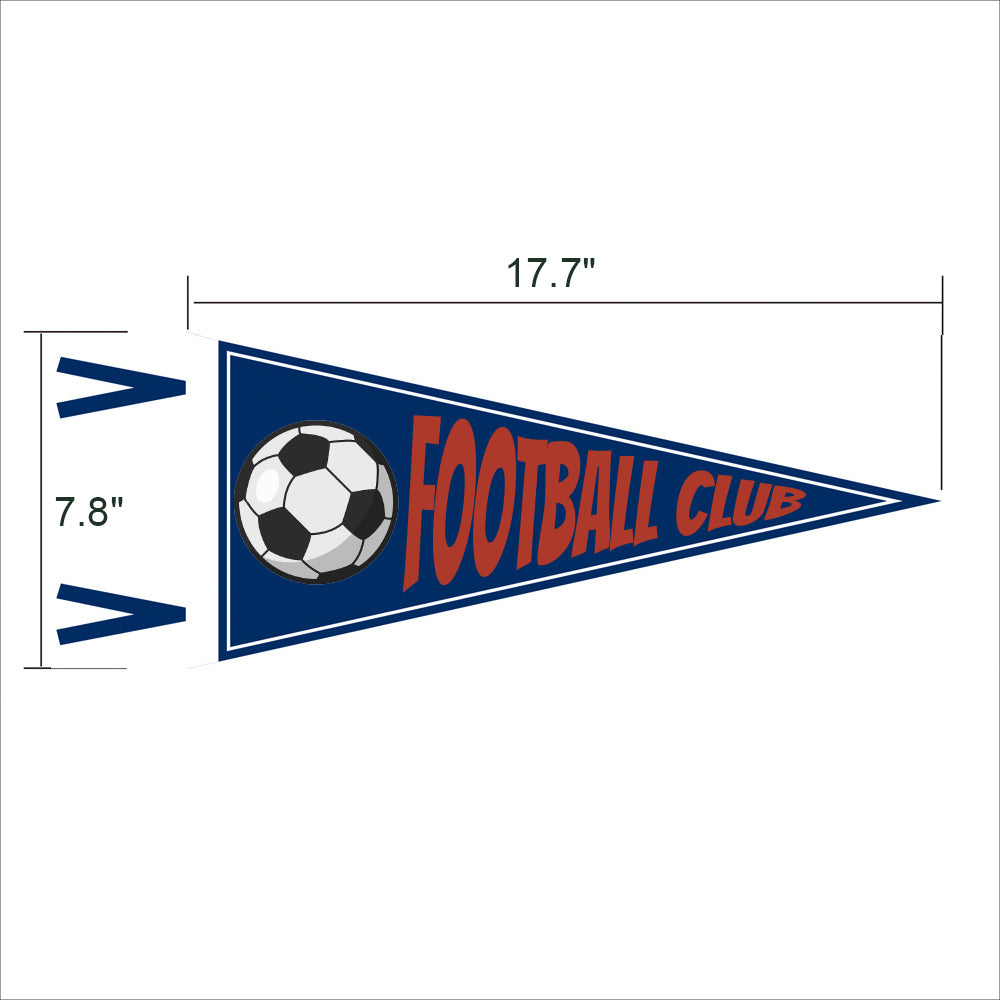 Custom Full Colored Felt Football Pennant Sport Pennant Flag