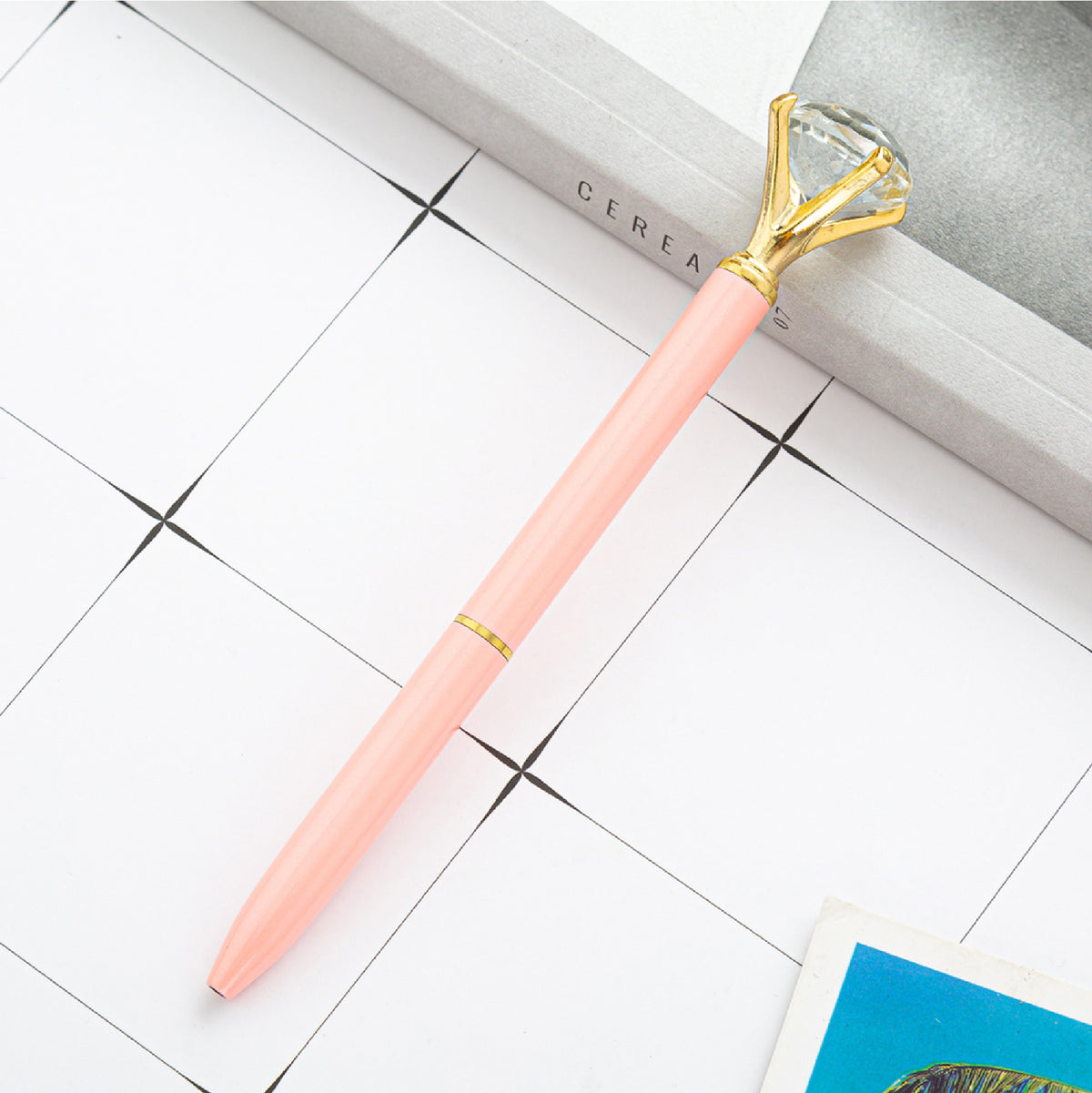 Diamond Pen Metal Bling Pen Gold Pen Barrel Diamond Top Ballpoint Pen