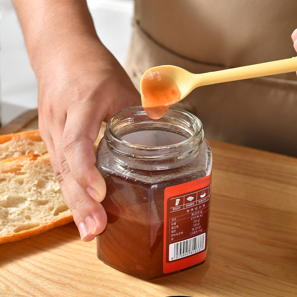 Mini Silicone Double End Jar Spatular Spoon Scraper For Scooping And Scraping
