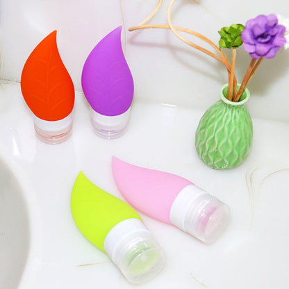 1.35 OZ Travel Split Bottles TSA Approved with Label Silicone BPA Free Refillable Cosmetic Container