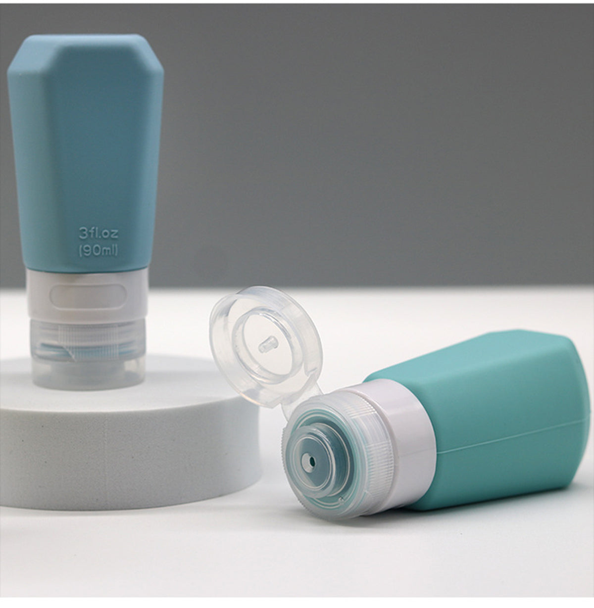 3 OZ Travel Bottles TSA Approved with Label Silicone BPA Free Refillable Cosmetic Container