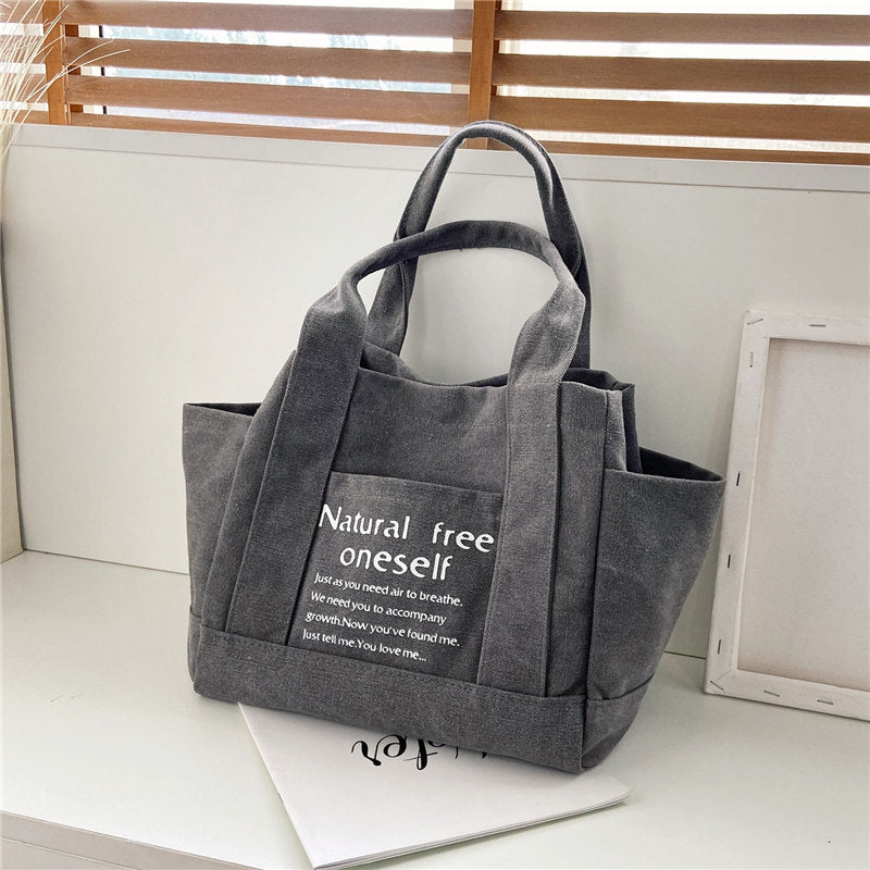Canvas Shopping Tote Bag Single Shoulder Bag Boat Bag
