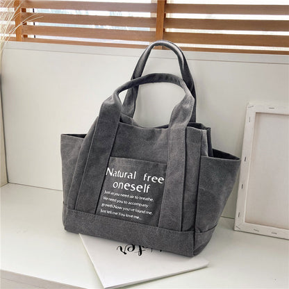 Canvas Shopping Tote Bag Single Shoulder Bag Boat Bag