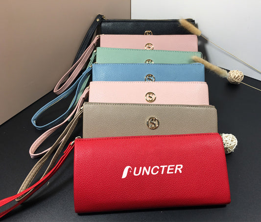 Womens Wallet Zip Card Holder Large PU Leather