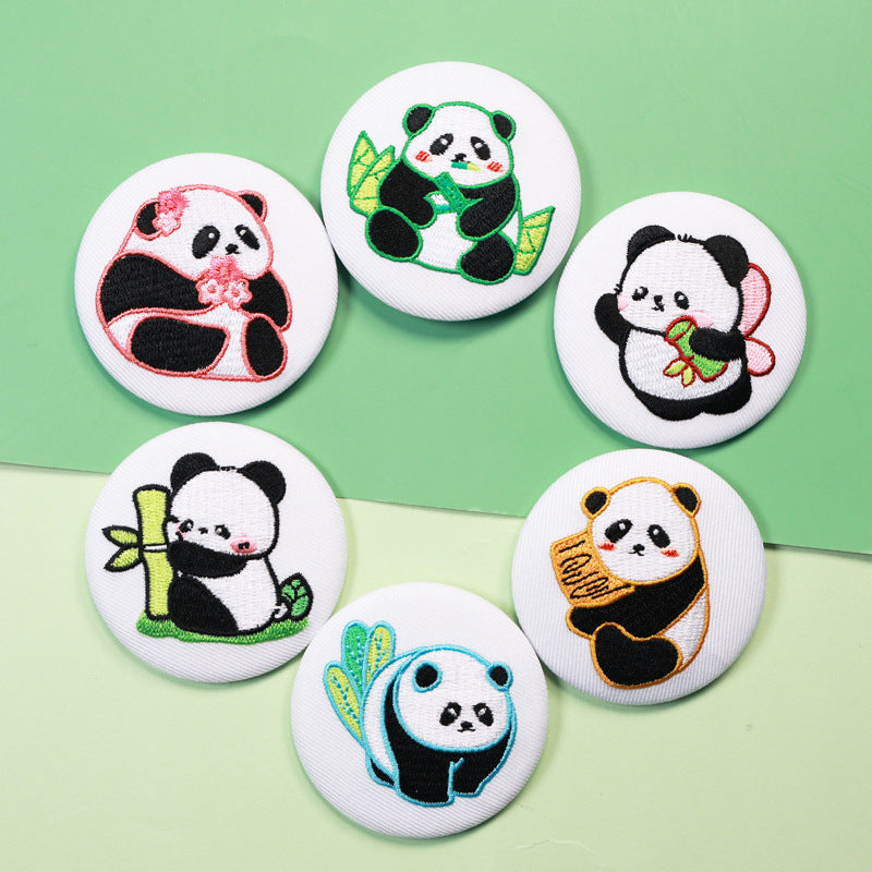 Custom Embroidery Round Badge Pin