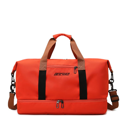 Travel Duffel Bag Oxford Tote Bag Sport Gym Bag Swimming Bag with Shoe Pouch&Wet Pocket