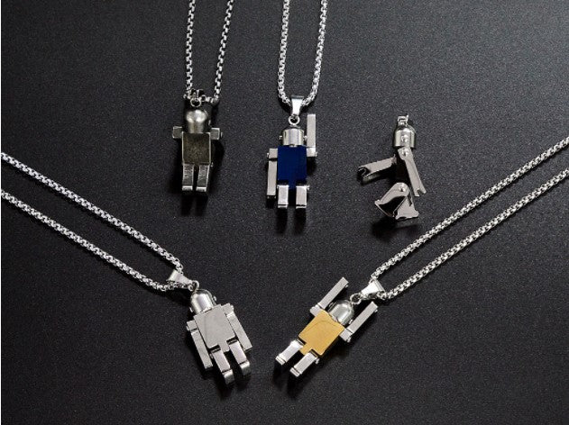 Stainless Steel Robot Necklace