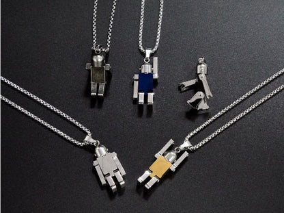 Stainless Steel Robot Necklace