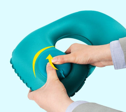 Travel Portable Press Inflatable U Pillow