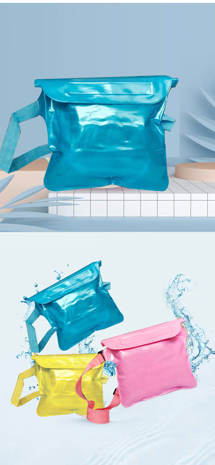 PVC Non-transparent Waterproof Fanny Pack/Waist Bag