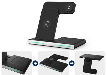 3" 1 Foldable Wireless Charger Station Magnetic Wireless Charger