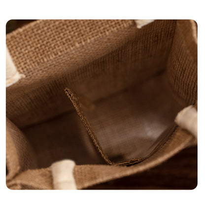 Eco-Friendly Burlap 2 Wine Bottle Bag w/ Window