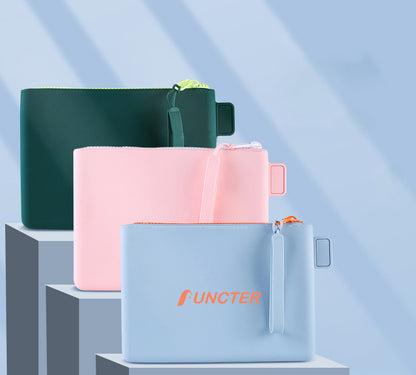 Multi Purpose Organizer Case Portable Electronic Organizer Bag Soft Silicone Zippered Bag