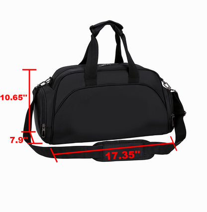 Wet and Dry Separated Nylon Tote Bag Swimming Bag Gym Bag for Beach/Fitness/Travel(Size M)