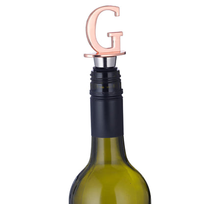 Metal Letter G Shape Reusable Wine Bottle Stoppers