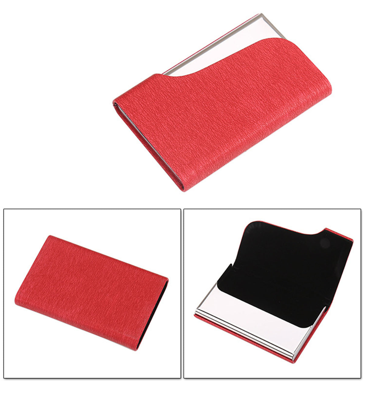 Women's Business Card Cases PU leather Business Card Holders Card Carrier with Magnetic Closure