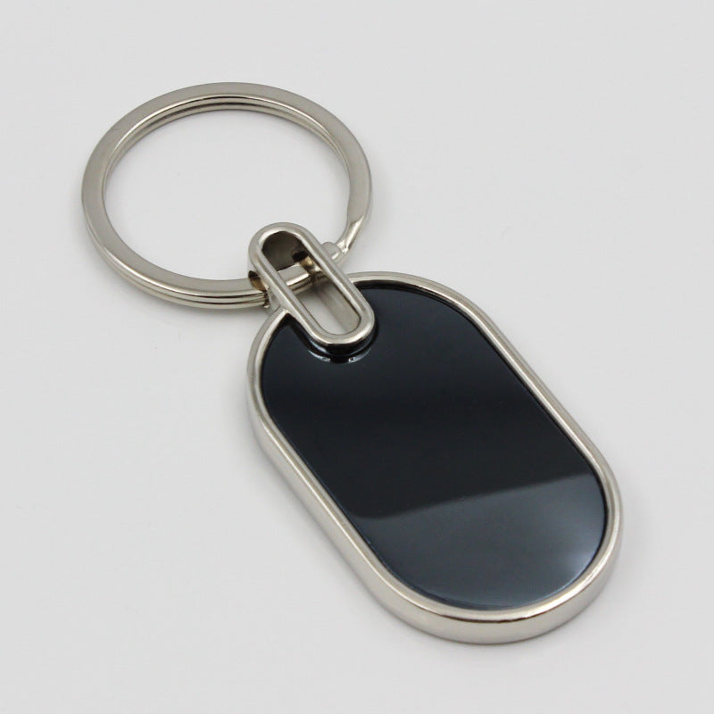 Oval Shape Metal Keychain