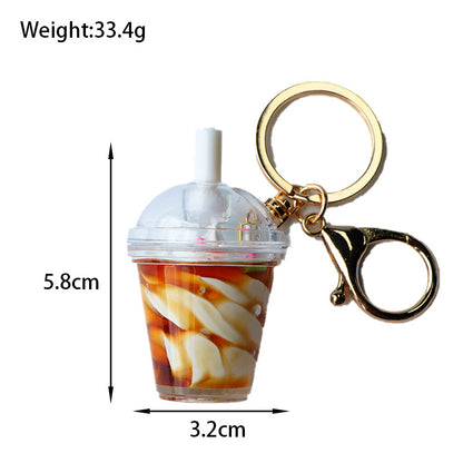 Ice Cream Cup Keychain W/Keychain Ring