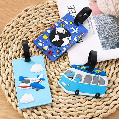 Custom 3D Raised Soft PVC Luggage Tag For Suitcase Travel Baggage Identification