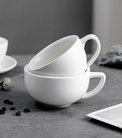 3.3 oz Pure White Ceramic Espresso Cups