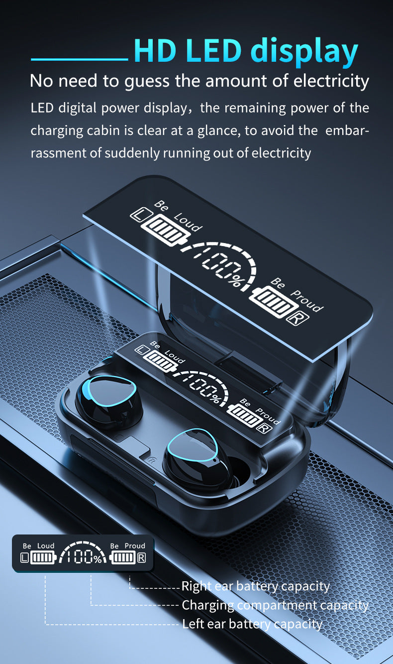 TWS Earbuds W/600 mAh Power Bank