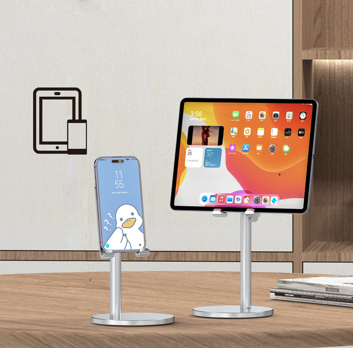 Adjustable Tablet Stand Holder Cell Phone Stand(Max 13 inch) Aluminum Alloy