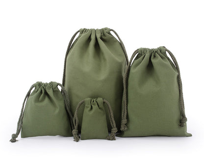 Custom Colorful 8 Oz Cotton Canvas Cloth Drawstring Bags Jewelry Wedding Candy Gift Bags