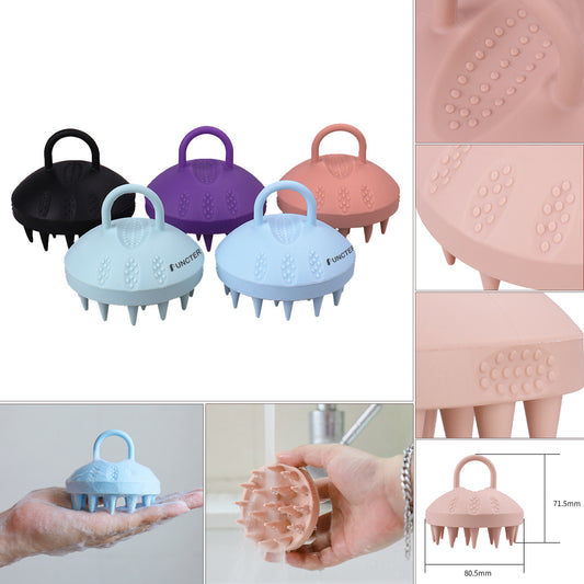 Circular Massager Silicone Shampoo Scrubber Head Massager Hair Scrubber Brush