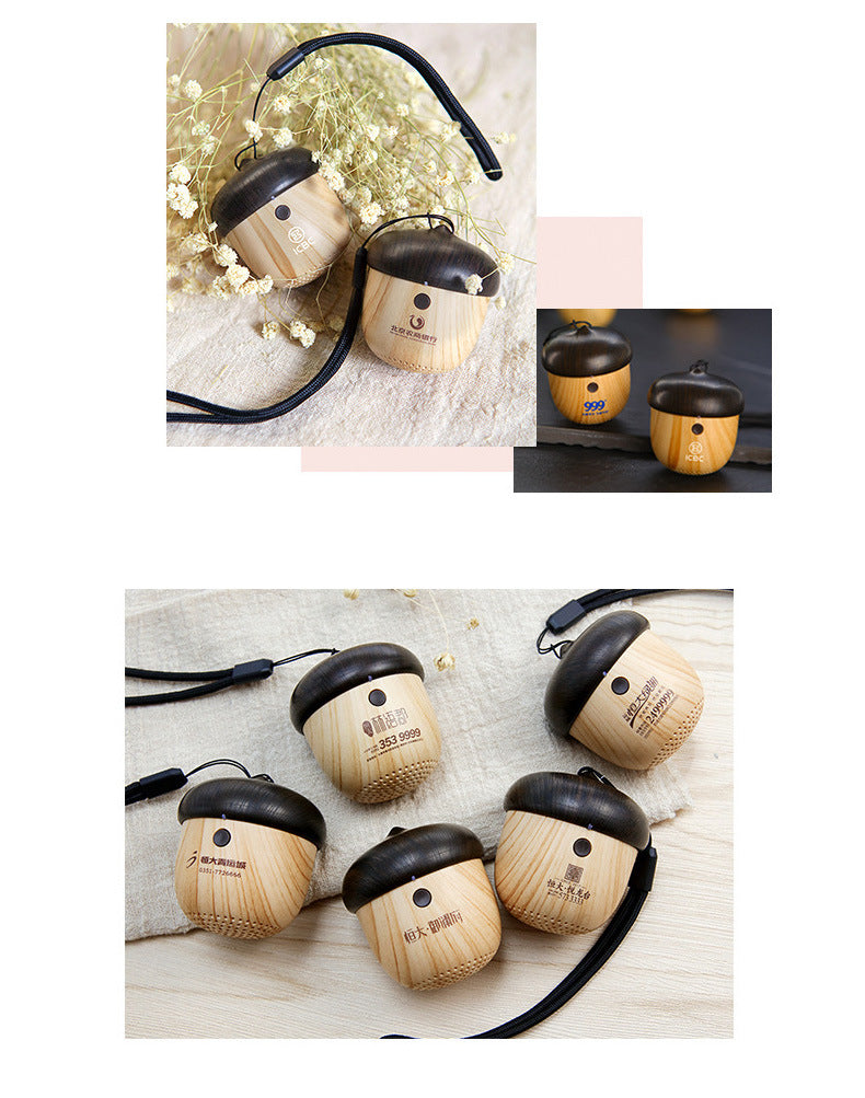 Wooden Nut Shaped Mini Wireless Speaker