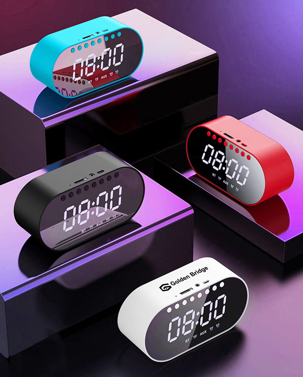 Mirror Clock Wireless Speaker Alarm Speaker