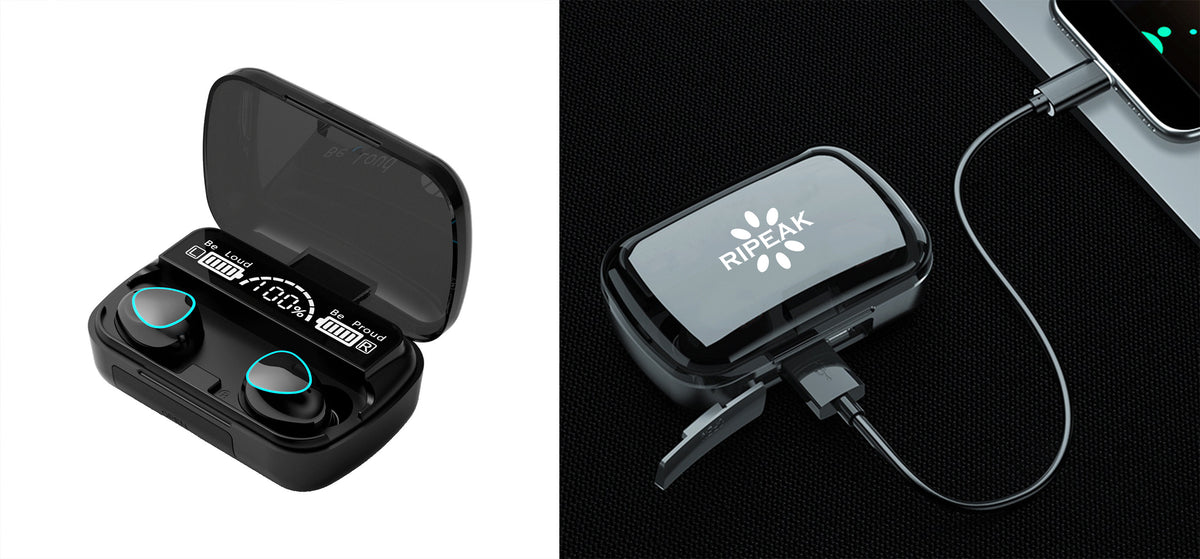 TWS Earbuds W/600 mAh Power Bank