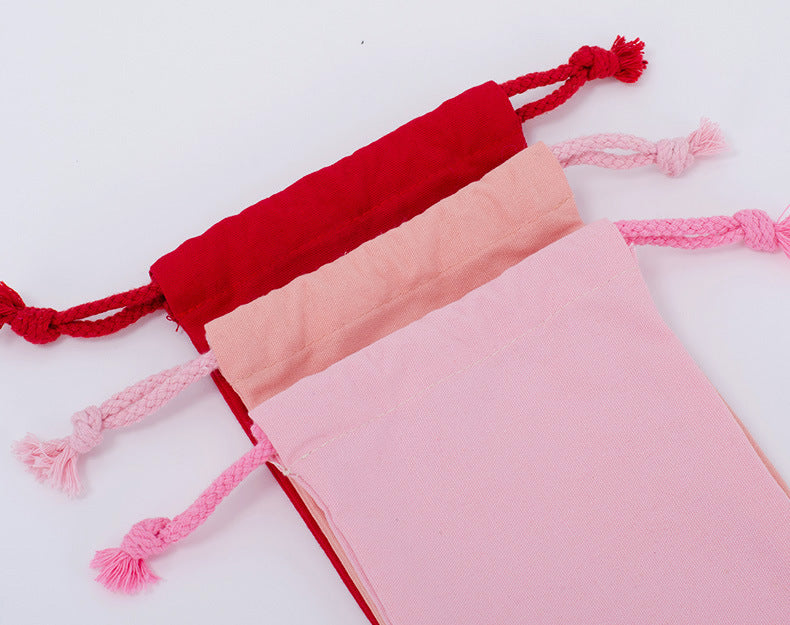 Custom Colorful 8 Oz Cotton Canvas Cloth Drawstring Bags Jewelry Wedding Candy Gift Bags