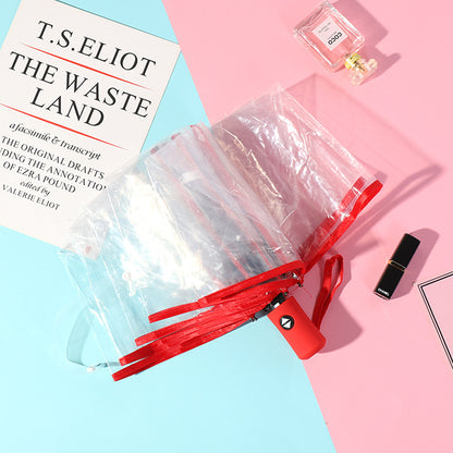 Tri-fold Automatic Transparent Umbrella