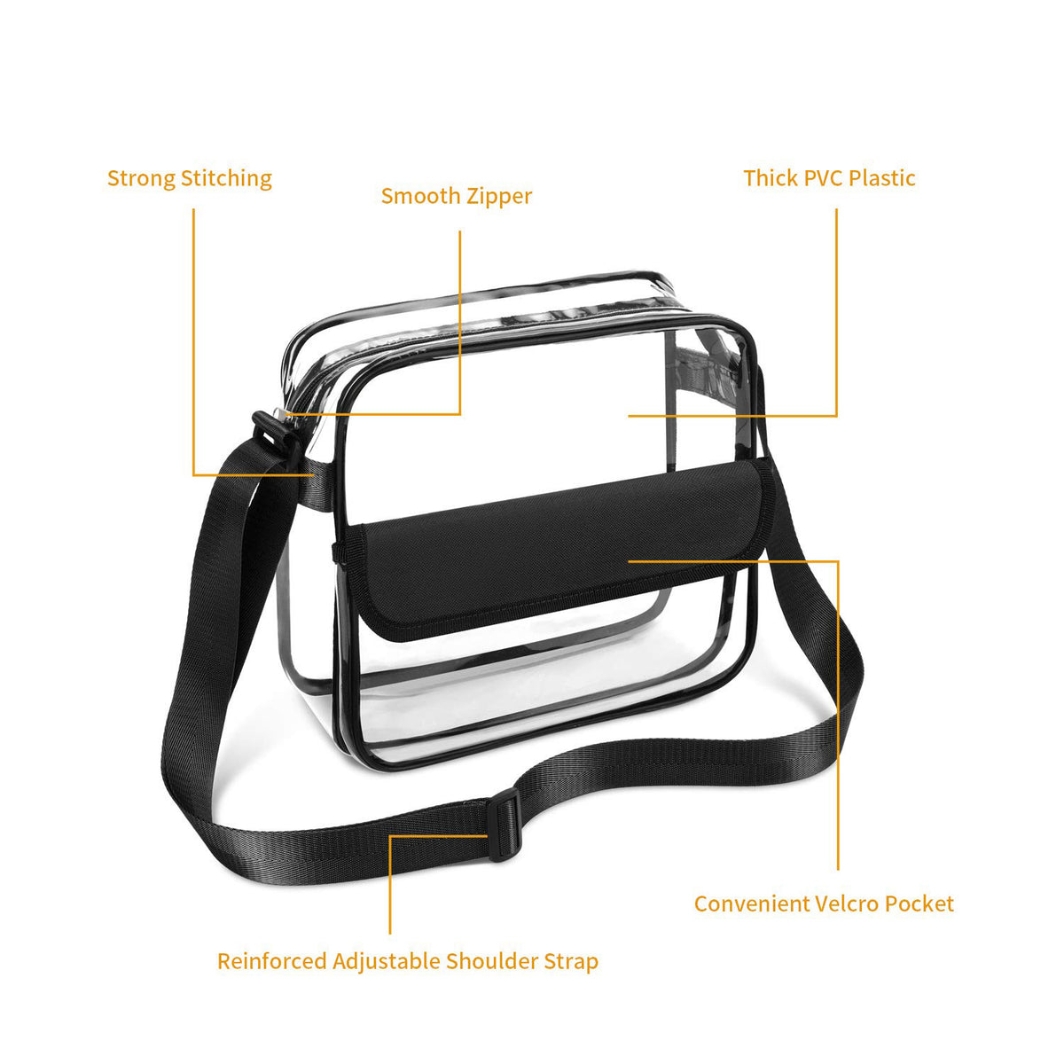 PVC Transparent Crossbody Bag Single Shoulder Bag