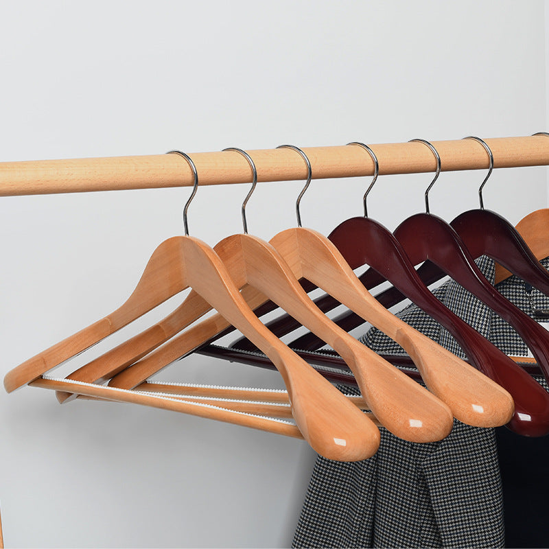 17.5" Wide Shoulder Wooden Hangers Suit Hangers Coat Hangers Heavy Clothes Hangers