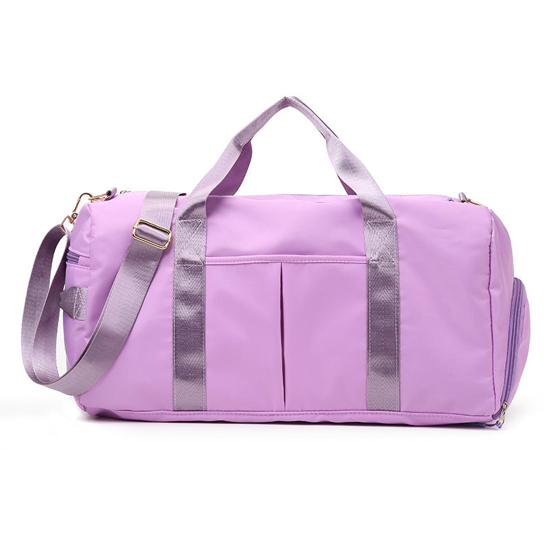 Travel Duffel Bag Sport Gym Bag Nylon Tote Bag Swimming Bag with Shoe Pouch&Wet Pocket