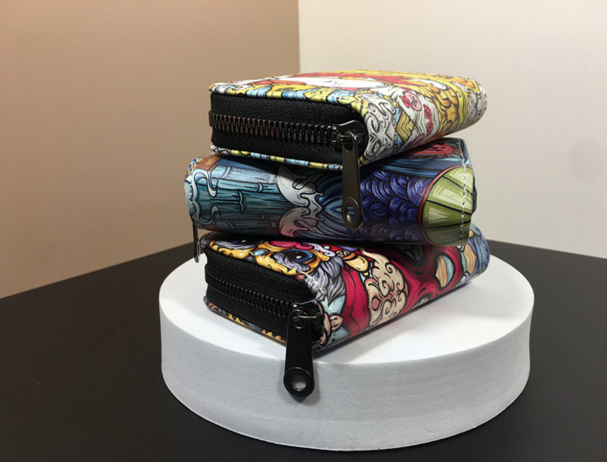 Fashion Organ Card Pouch with Multiple Card Positions, Small Change Wallet, ID Card Holder