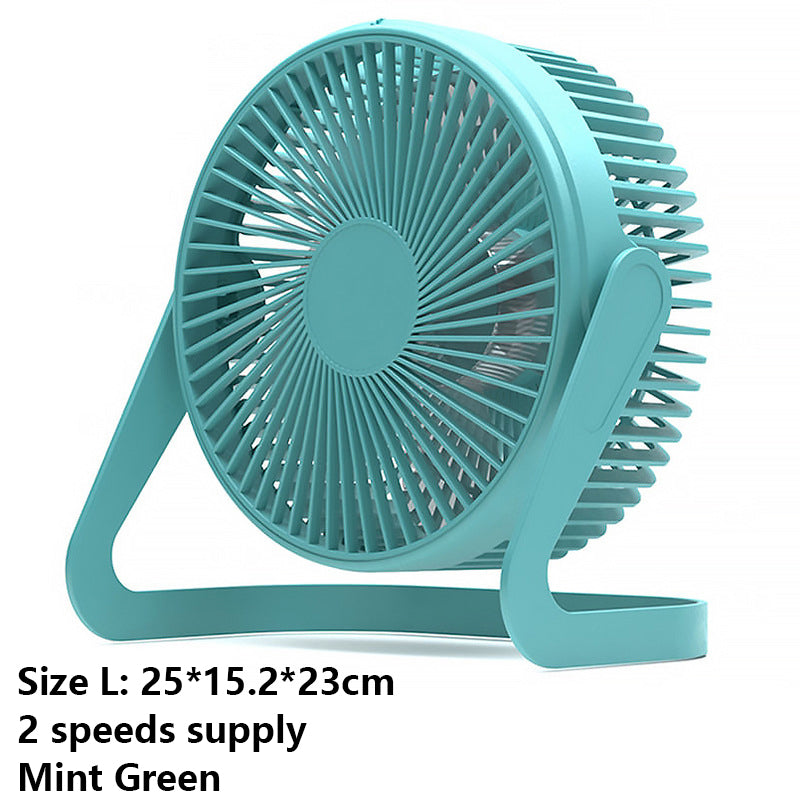 8" Plug-in Desk Fan USB Fan 2 Level Speed Adjustable Fan(Size L)