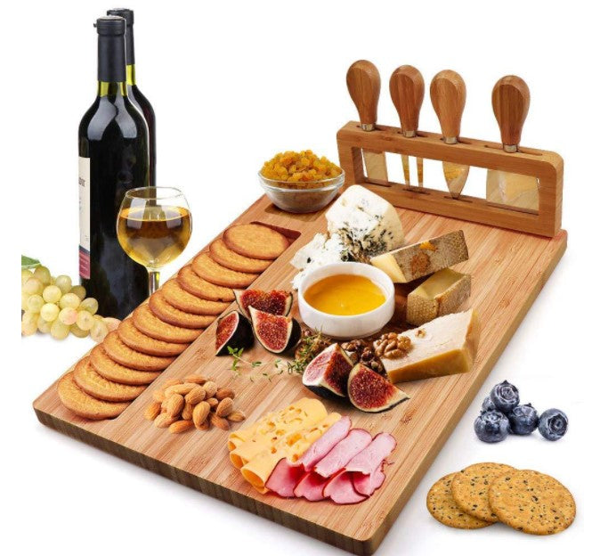 Bamboo Cheese Board Set