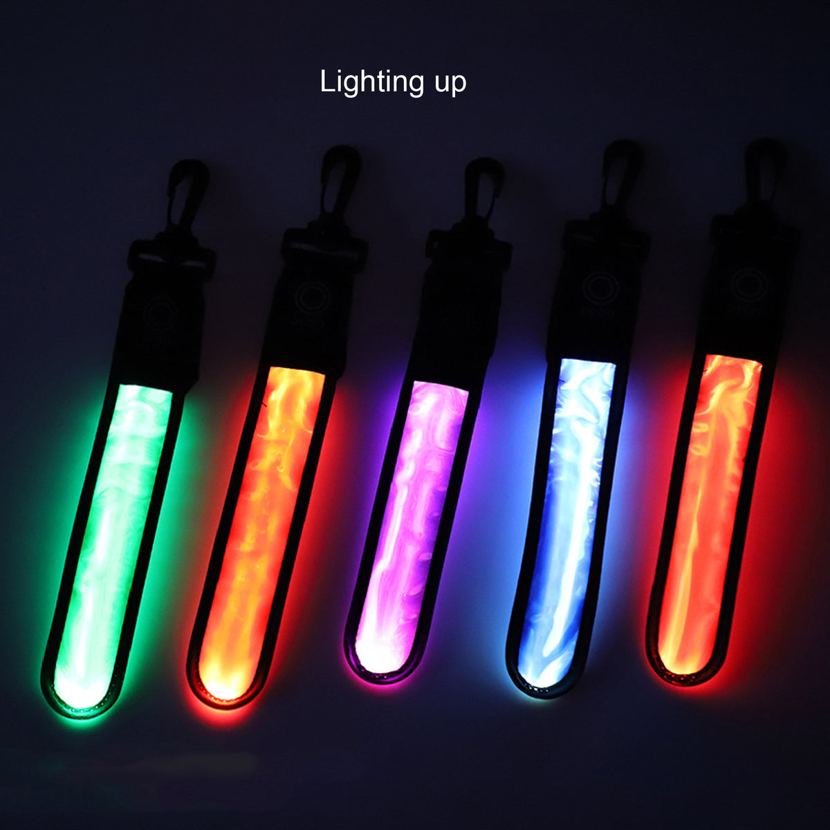 PVC LED Reflective Strip Backpack Pendants Safety Strap for Night Riding, Hiking, Jogging